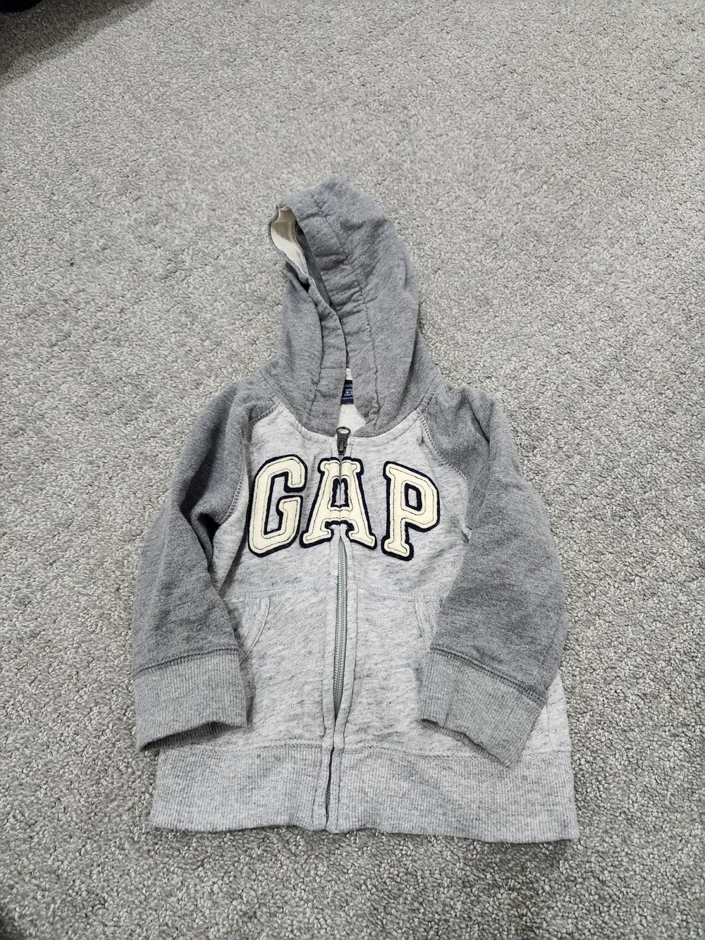 GAP Kids Two-Tone Grey Hooded Zip Sweatshirt 18-24mth